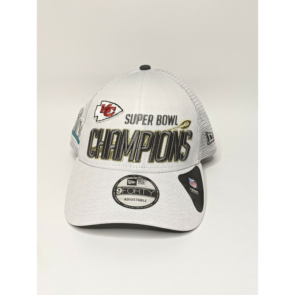 Kansas City Chiefs Super Bowl LIIV Champions New Era 9Forty White Snapback Hat